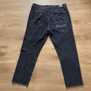 BDG Black Bootcut Jeans with Blue Accents